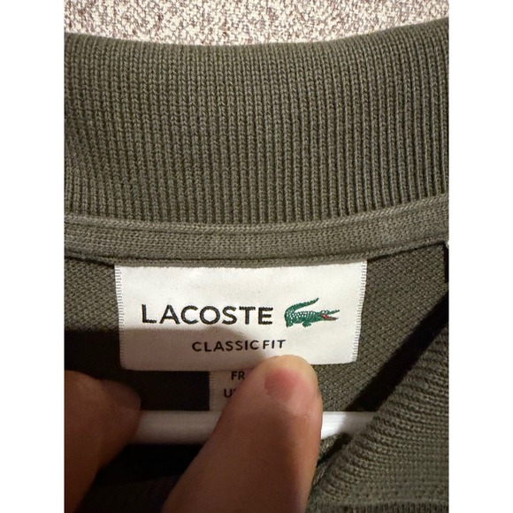 Lacoste Classic Fit Polo Shirt Olive Green Mens 3XL Short Sleeve Cotton - Picture 5 of 9